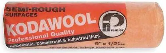 Alt view image 2 of 2 - PREMIER R9KW2-50 9" Paint Roller Cover, 1/2" Nap, Polyester/Knitted Wool