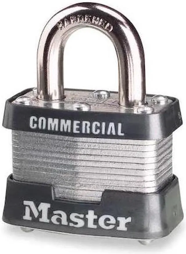 Alt view image 4 of 6 - Heavy Duty 1-1/2" Lam Steel Padlock Master Lock Padlocks 3KA-0464 071649316104