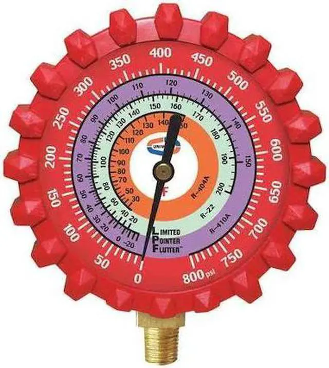 Main image of UNIWELD G529LD Refrigerant Gauge,3-1/4" L,800 psi,Brass