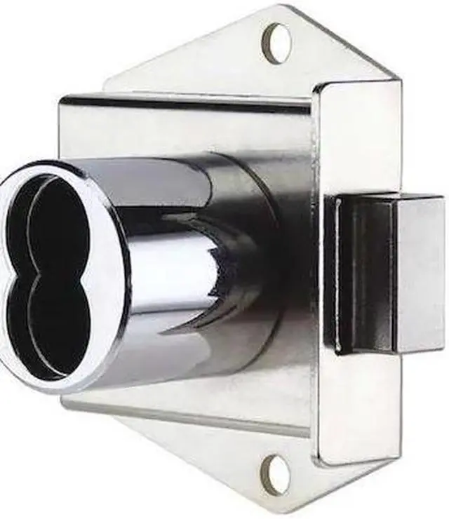 Alt view image 2 of 2 - CCL 72524 Interchangeable Core Cabinet Dead Bolt, Brushed Chrome, 1-1/16" For