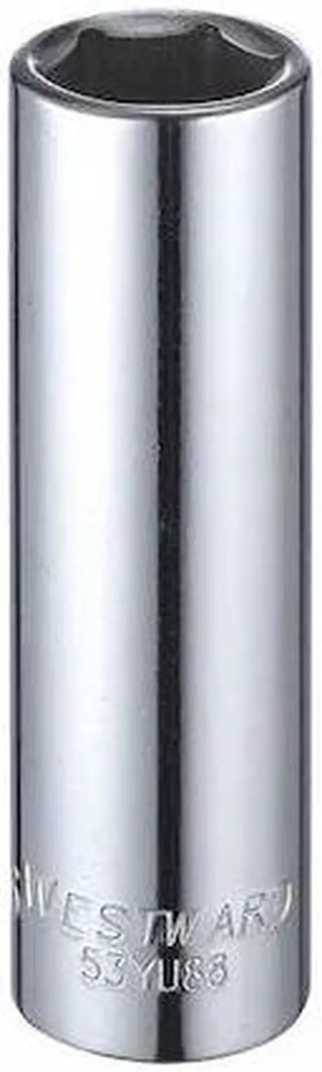 Main image of WESTWARD 53YU88 1/2" Drive, SAE Socket, 11/16" Socket Sz, 6 Pts