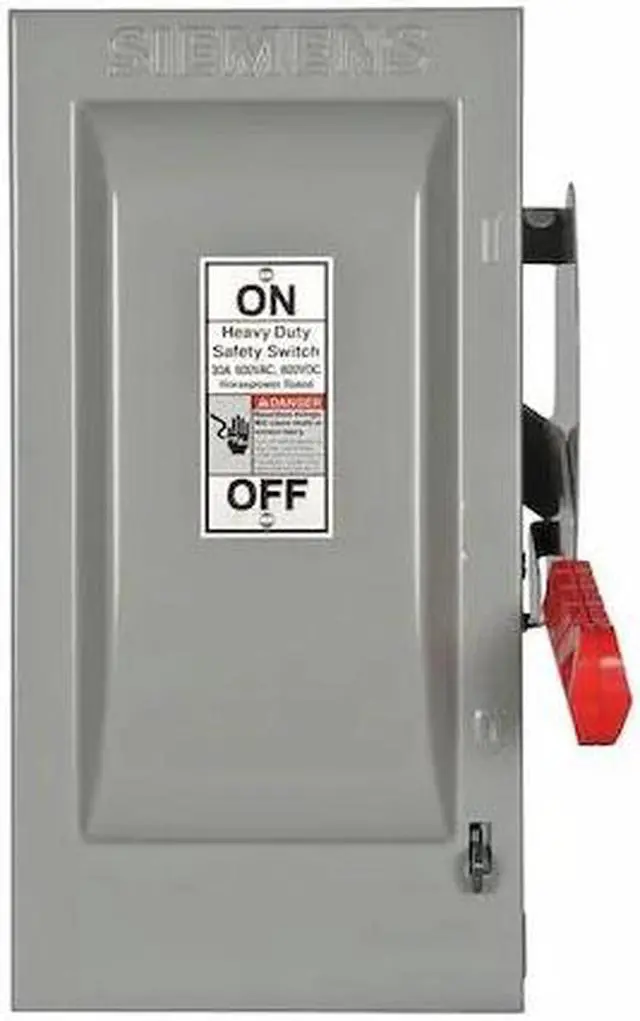 Alt view image 2 of 3 - Siemens Safety Switch, 1 NEMA Enclosure Type, 30 Amps AC, 10 HP @ 600VAC HP