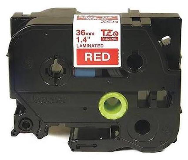 Alt view image 2 of 7 - Brother Label Tape Cartridge,  Label Type Printable White/Red   TZe465
