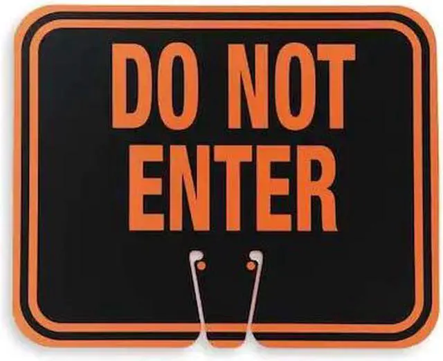 Alt view image 2 of 2 - ZORO SELECT 03-550-DNEG Traffic Cone Sign,Orng/Blk,Do Not Enter