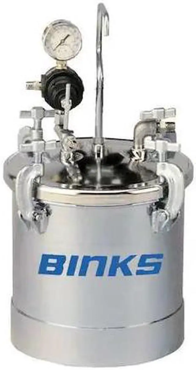 Alt view image 2 of 2 - BINKS 83C-210 Paint Tank,2.8 Gal.,Zinc Plated Steel