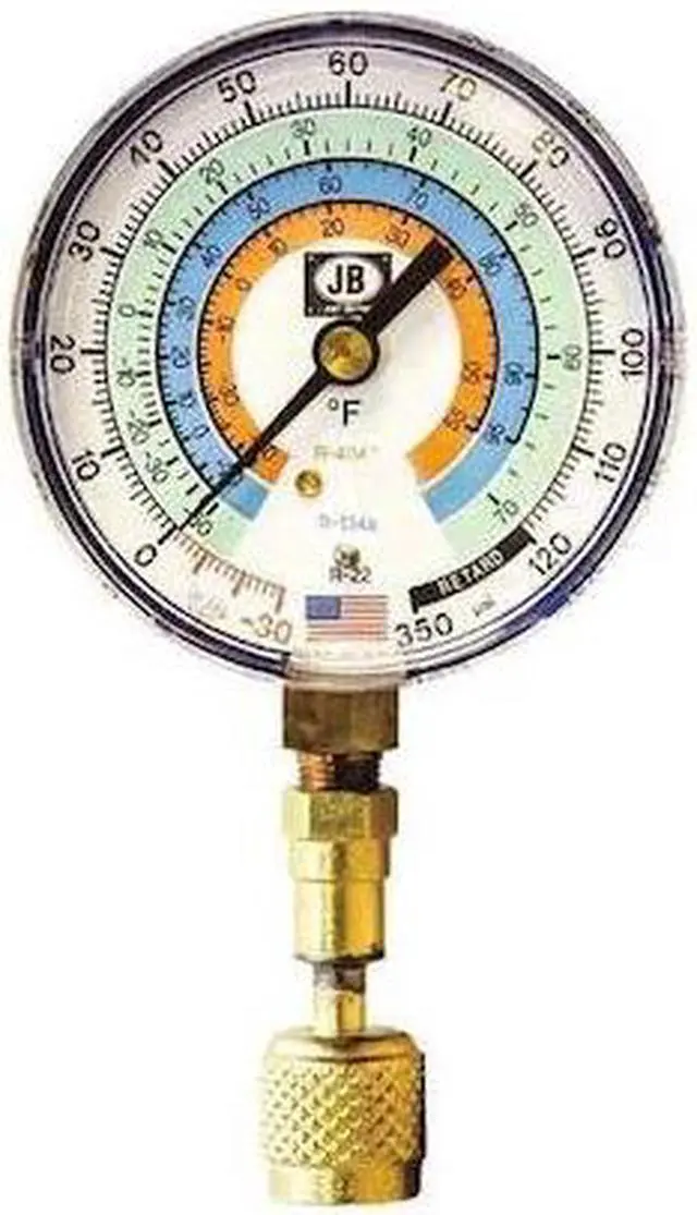 Alt view image 2 of 2 - JB INDUSTRIES QC-G851 Test Gauge,Blue,For R-22, R-134A, R-404A