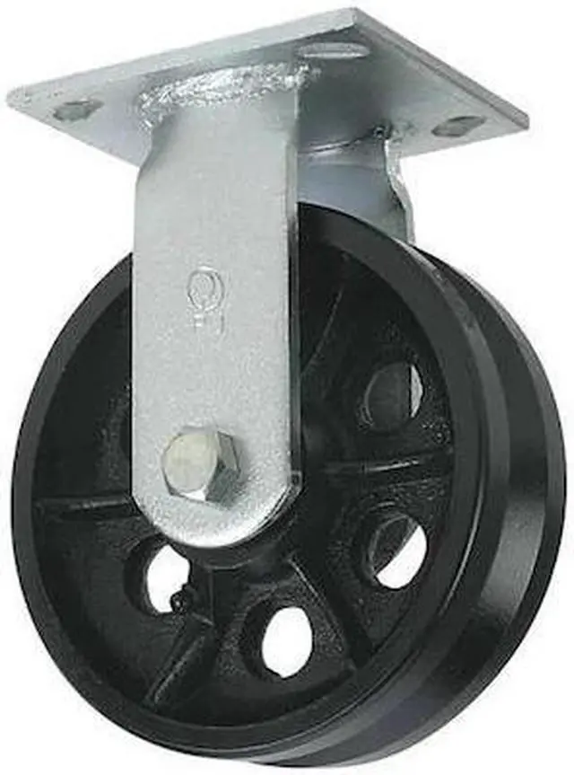 Main image of ZORO SELECT 1NWC7 V-Grve Rgd Cster,Cast Irn,6 in.,1000 lb.