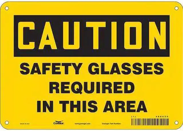 Main image of CONDOR 466V50 Safety Sign, 7 in Height, 10 in Width, Aluminum, Vertical