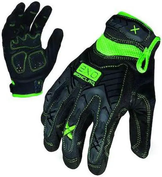 Alt view image 3 of 8 - IRONCLAD EXO-MIG-04-L Large Black TPR Closure Cuff Impact Utility Glove