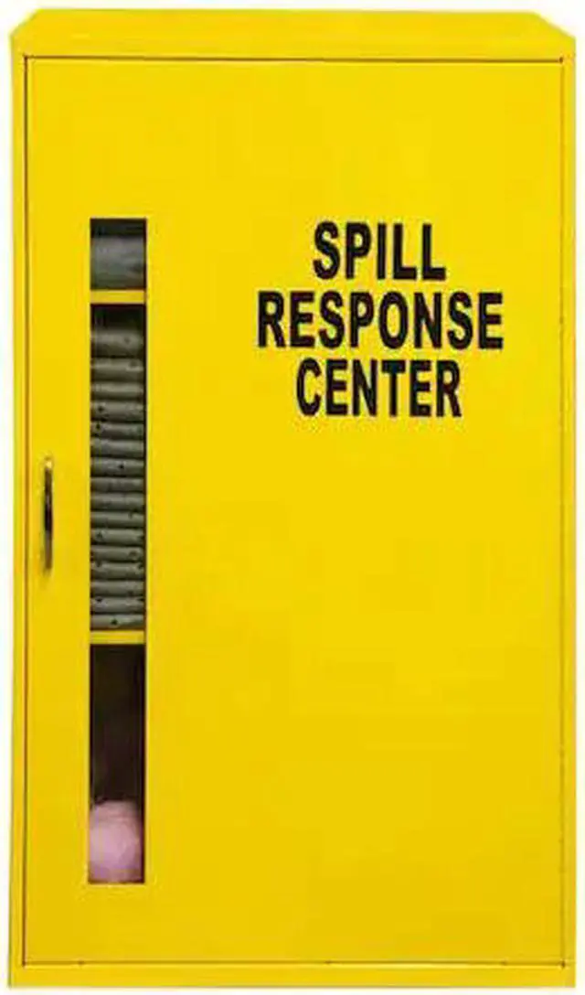 Main image of CONDOR 35ZT06 Spill Kit, 17 gal Volume Absorbed per Kit, Wall Cabinet, Yellow