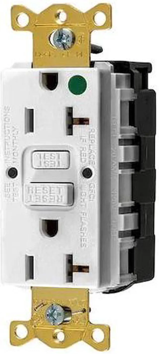 Alt view image 2 of 2 - HUBBELL SNAPGF83W GFCI Rceptcle,Hspital,Wht,20A,1 HP