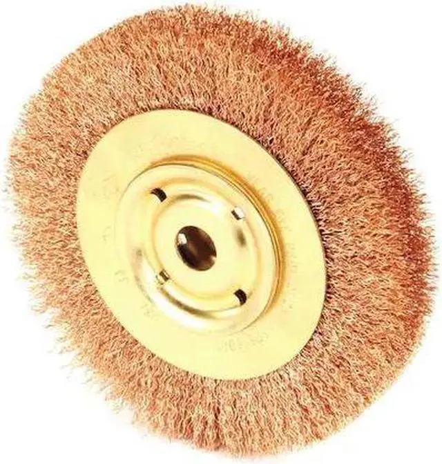 Alt view image 2 of 5 - AMPCO SAFETY TOOLS WB-44 Crimped Wire Wheel Wire Brush, Arbor, 6"