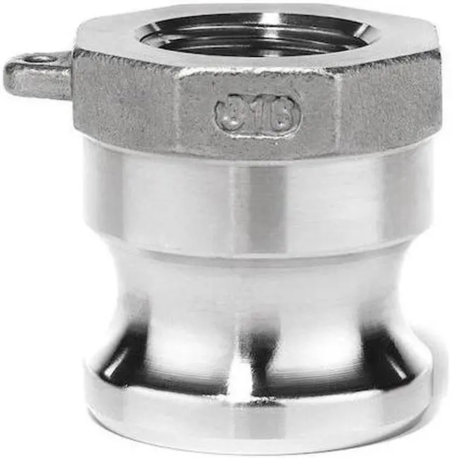 Main image of USA INDUSTRIALS BULK-CGF-271 Cam and Groove Adapter,2-1/2",304 SS