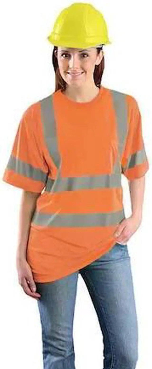 Alt view image 2 of 3 - Occunomix Orange Wicking Birdseye T-Shirt, Size: 2XL, ANSI Class 3