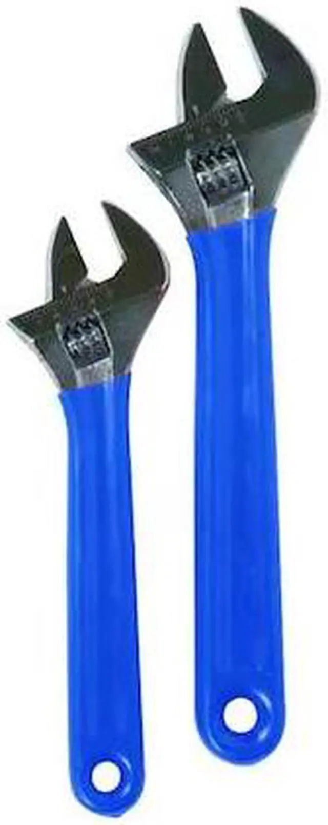 Alt view image 2 of 2 - WESTWARD 1NYD4 2-Piece Chrome Adjustable Wrench Set (4 in, 6 in)
