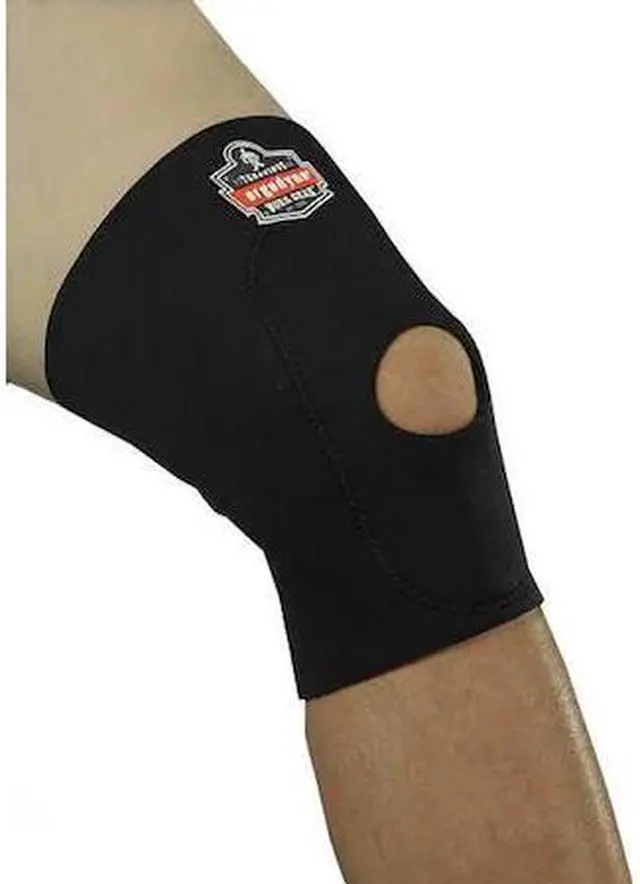 Alt view image 3 of 4 - Ergodyne ProFlex Knee Sleeve With Open Patella/Anterior Pad Black Medium 16533