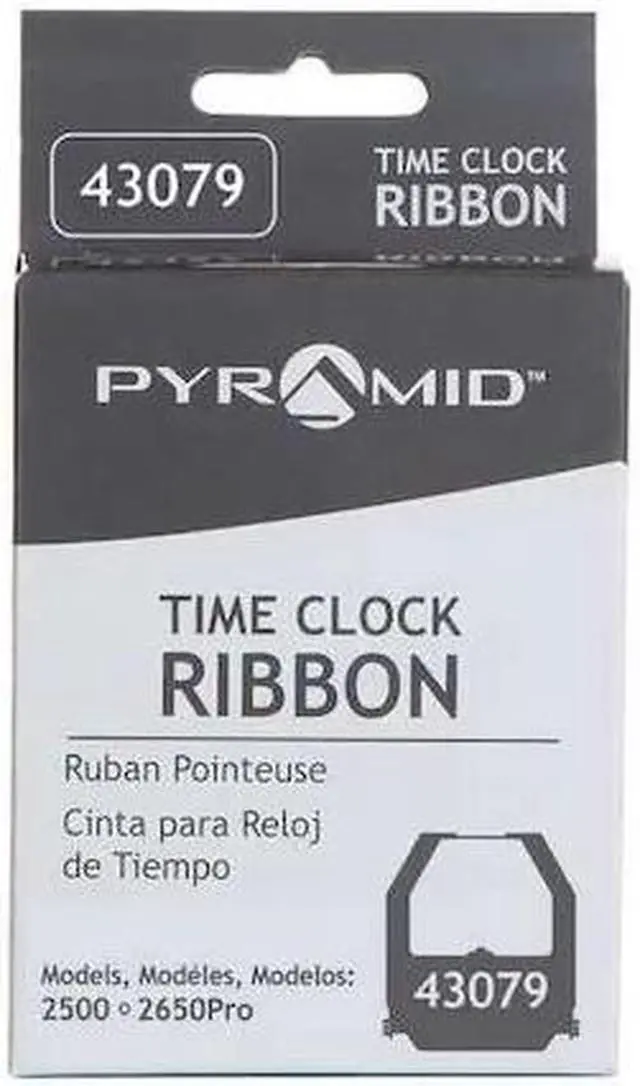Alt view image 2 of 3 - Pyramid Time Systems Pyramid Replacement Ribbon for 2650Pro & 2500 Time Clocks Black 1 Each (43079)