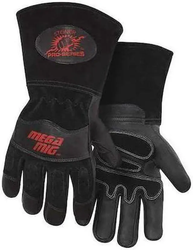 Main image of STEINER INDUSTRIES 0235-S Welding Gloves,MIG Application,Black,PR