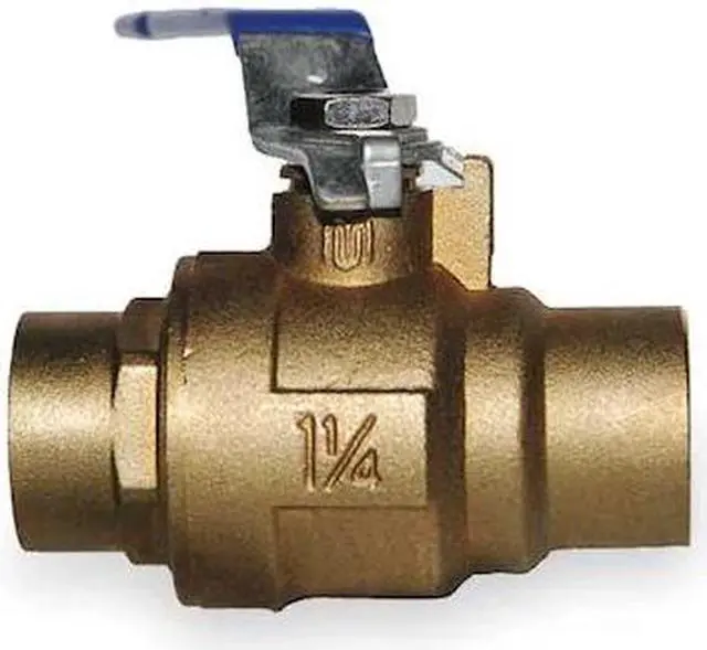 Alt view image 2 of 2 - 2" Sweat Brass Ball Valve Inline MILWAUKEE VALVE 2" BA-485BMS