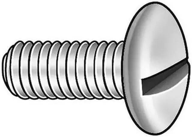 Main image of ZORO SELECT 584432-PG #10-32 x 1 in Slotted Truss Machine Screw, Zinc Plated