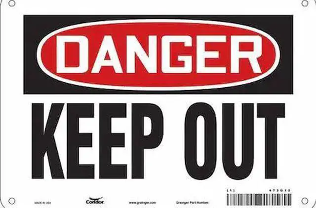 Main image of CONDOR 473G10 Safety Sign, 7 in Height, 10 in Width, Aluminum, Vertical