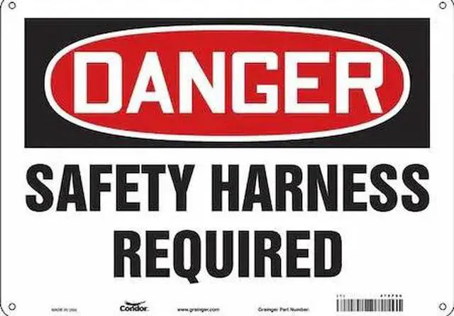 Main image of CONDOR 479F96 Safety Sign, 10 in Height, 14 in Width, Aluminum, Horizontal