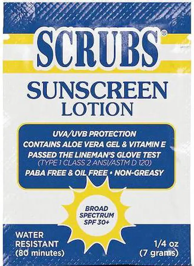 Main image of SCRUBS 92101 Sunscreen Lotion,Foil Pack,7g,PK100