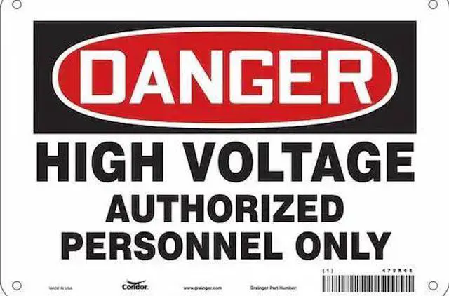Main image of CONDOR 479R68 Safety Sign, 7 in Height, 10 in Width, Aluminum, Vertical