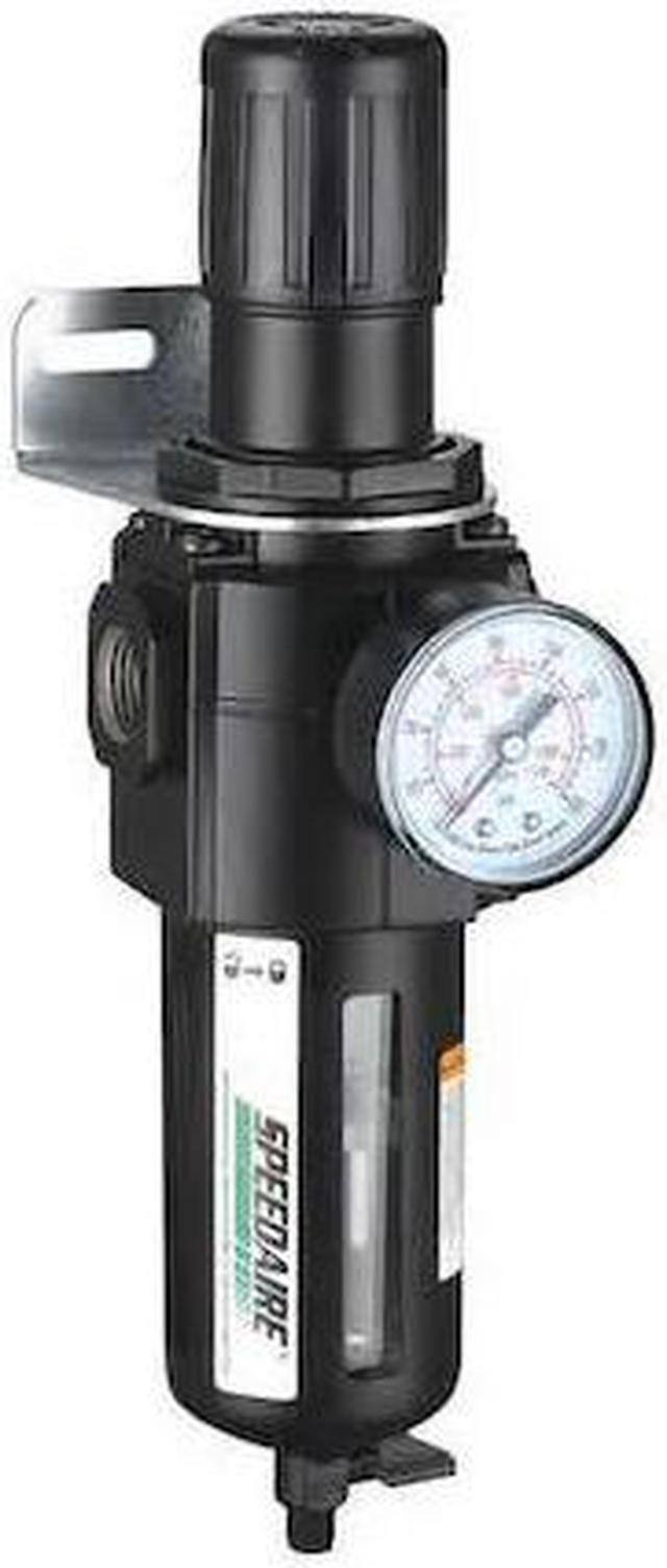 Main image of SPEEDAIRE 4ZL01 Filter-Regulator, 1/2 in NPT, 212 cfm, 40 micron, 5 psi to 150