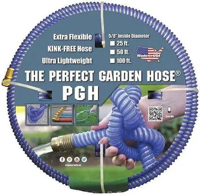Main image of TUFF GUARD PGH-50-GN 5/8 in ID x 50 ft L Water Hose, Rubber Tube, Green, Brass