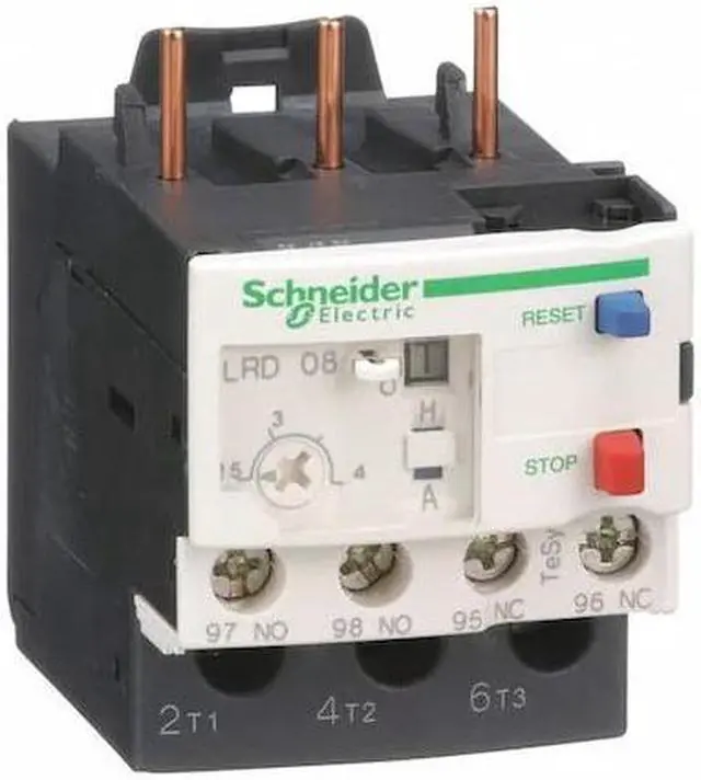 Alt view image 2 of 8 - SCHNEIDER ELECTRIC LRD08 Overload Relay, 1NC/1NO, 2.5 A Min current, 4 A Max