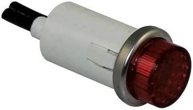 Main image of DAYTON 22NY42 Raised Indicator Light,Red,24V