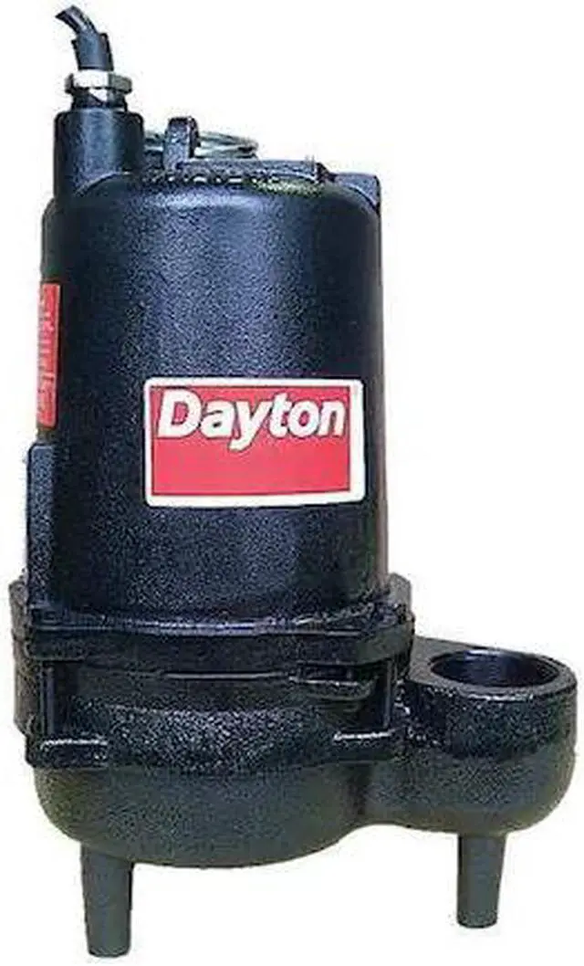 Alt view image 2 of 4 - DAYTON 4HU79 4/10 HP 2" Manual Submersible Sewage Pump 115V