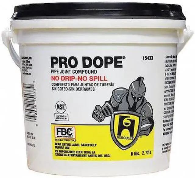 Alt view image 2 of 2 - HERCULES 15433 Pipe Thread Sealant 6 lb, Pail, Pro Dope, Gray, Paste