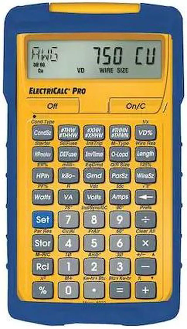 Main image of CALCULATED INDUSTRIES 5070 Electrical Calculator,8-1/4 x 6 In,LCD