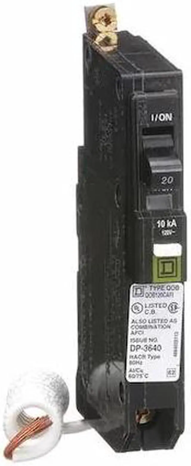 Alt view image 3 of 3 - SQUARE D QOB120CAFI Miniature Circuit Breaker, HOMELINE Series, 20A, 1 Pole,