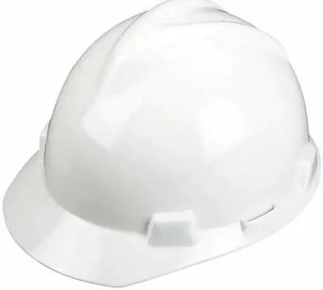 Alt view image 8 of 13 - MSA Safety 477482 Large V-Gard Slotted White Hard Hat w/ Fas-Trac III Suspension