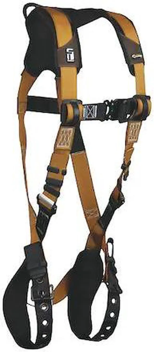 Main image of FALLTECH G7080BFDS Full Body Harness, Vest Style, S, Polyester, Brown/Gold