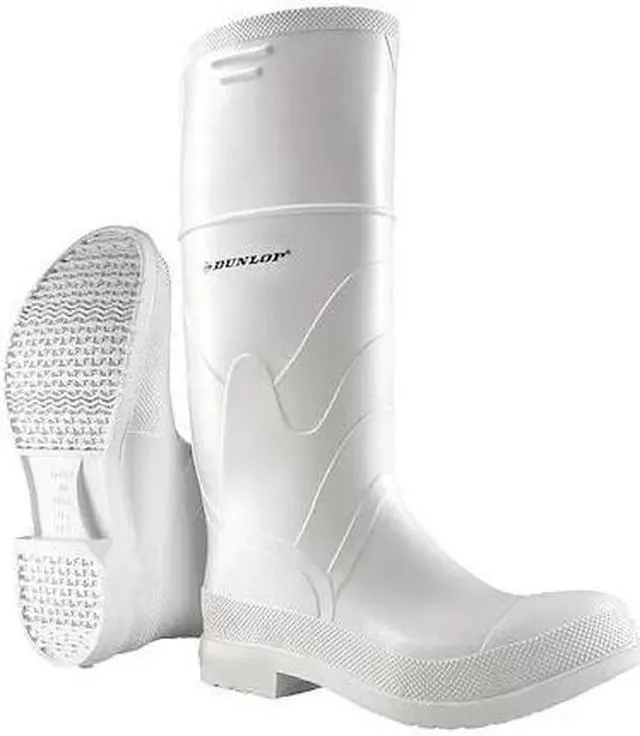 Main image of DUNLOP 8101100 Men's Dunlop Tall Rubber Boots, Plain Toe, 16" Height, White, 11