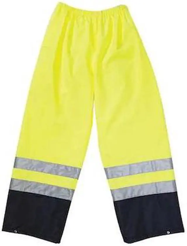 Alt view image 2 of 3 - Occunomix Rain Pants 2XL Yellow  Polyurethane-Coated Polyester LUX-TENR-Y2X