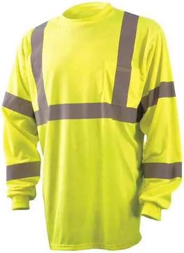 Alt view image 2 of 2 - OCCUNOMIX LUX-LSETP3B-Y2X 2XL T-Shirt, Hi-Vis Yellow