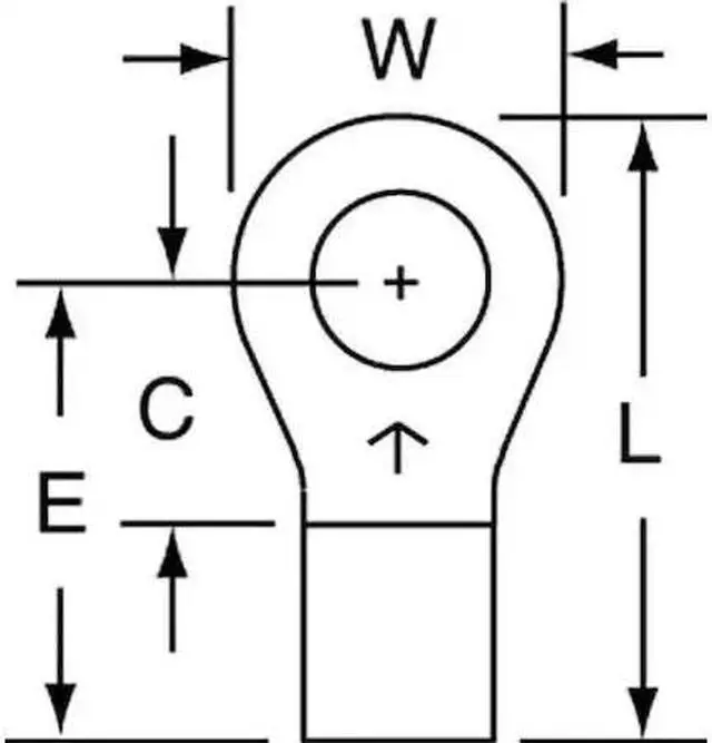 Alt view image 2 of 2 - 3m Ring Terminal, Bare Bare, Brazed Seam, 12 to 10 AWG, 500 PK   M10-10RK