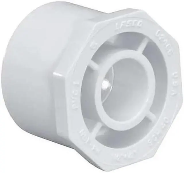 Main image of ZORO SELECT 437528 PVC Reducing Bushing, Spigot x Socket, 6 in x 2 in Pipe Size