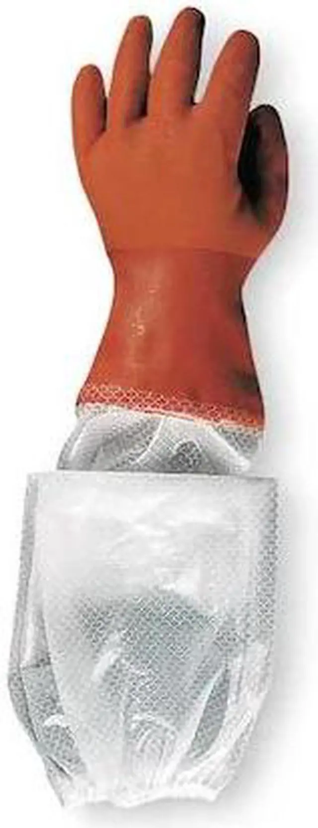 Alt view image 2 of 2 - SHOWA 640L-09 25" Chemical Resistant Gloves with Vinyl Sleeve, PVC, L, 1 PR
