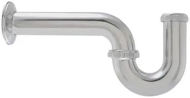 Main image of ZORO SELECT 4FEX2 1-1/2" x 1-1/4 Dia, Brass, Chrome, Lavatory/Kitchen, P-Trap