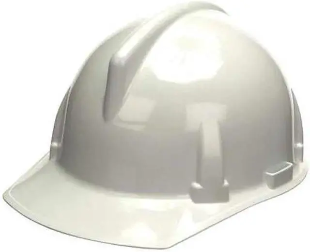 Alt view image 4 of 7 - Hard Hat, Front Brim, Slotted, Ratchet, White