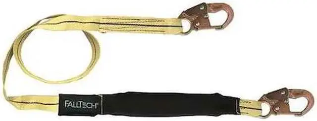 Alt view image 2 of 2 - FALLTECH 8242 WeldTech Shock Absorbing Lanyard, 6 ft. Length, Snap Hook, Steel,