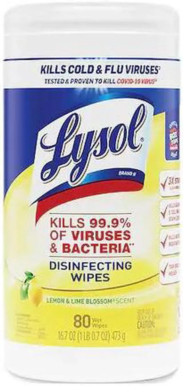Main image of LYSOL REC 84251 Disinfecting Wipes, 80 Wipe Canister, 7x8 in Wipes, Nonwoven