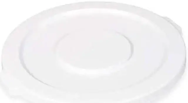 Alt view image 6 of 8 - RUBBERMAID FG261960WHT Brute Trash Can Top,Flat,Snap-On Closure,White