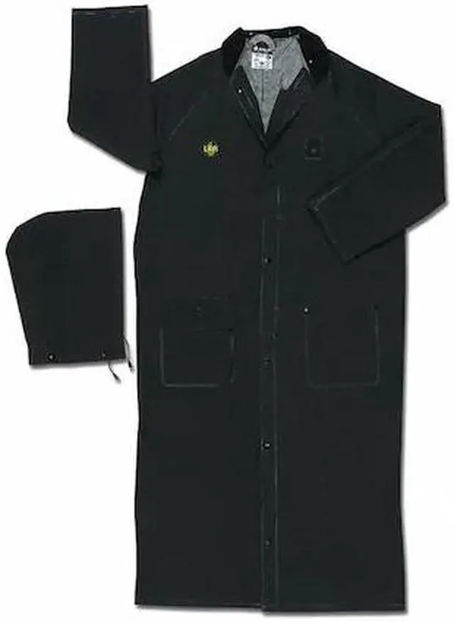 Alt view image 2 of 3 - MCR SAFETY 267CX2 Rider Raincoat,Black,2XL